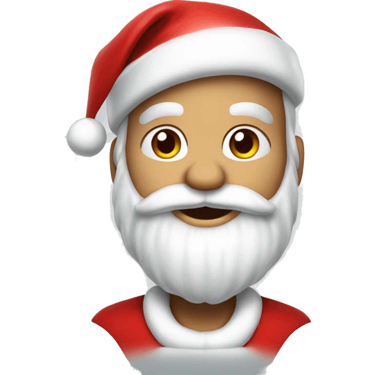 Santa Claus with red bow  emoji