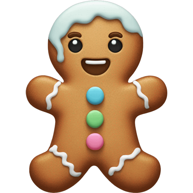 Pastel gingerbread man emoji