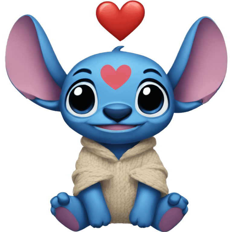 stitch with heart emoji