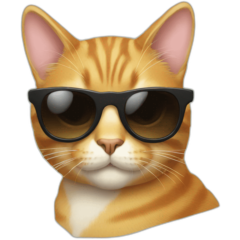 Cat with sunglasses emoji