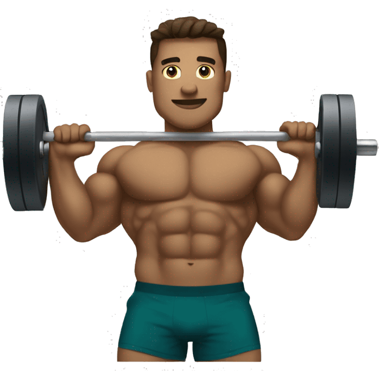 A weightlifter with a barbell emoji