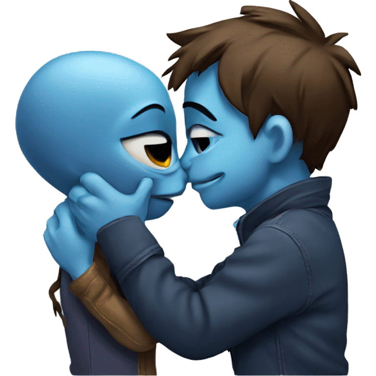 Stich kissing his girlfriend  emoji