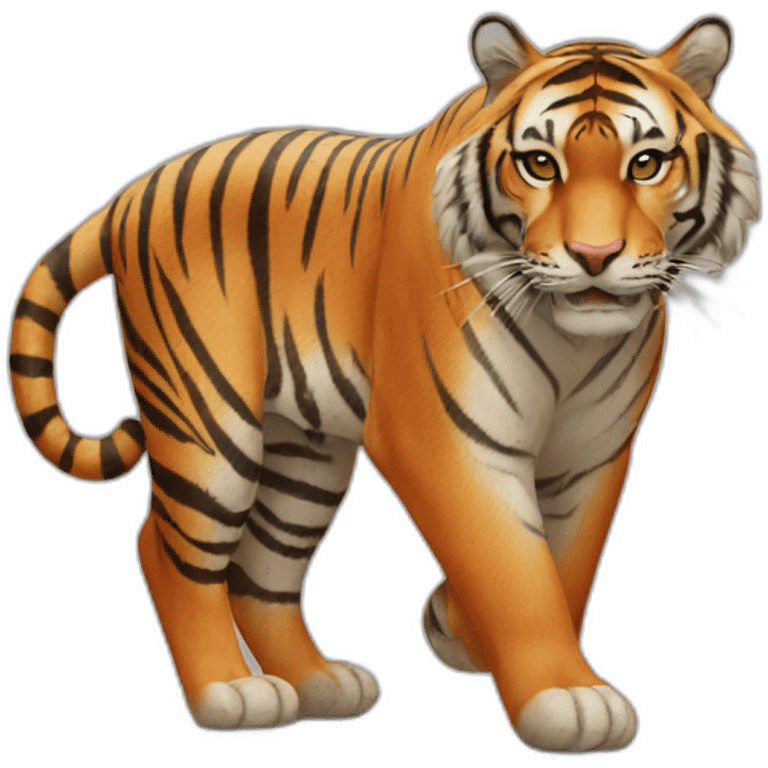 tip toe tiger emoji