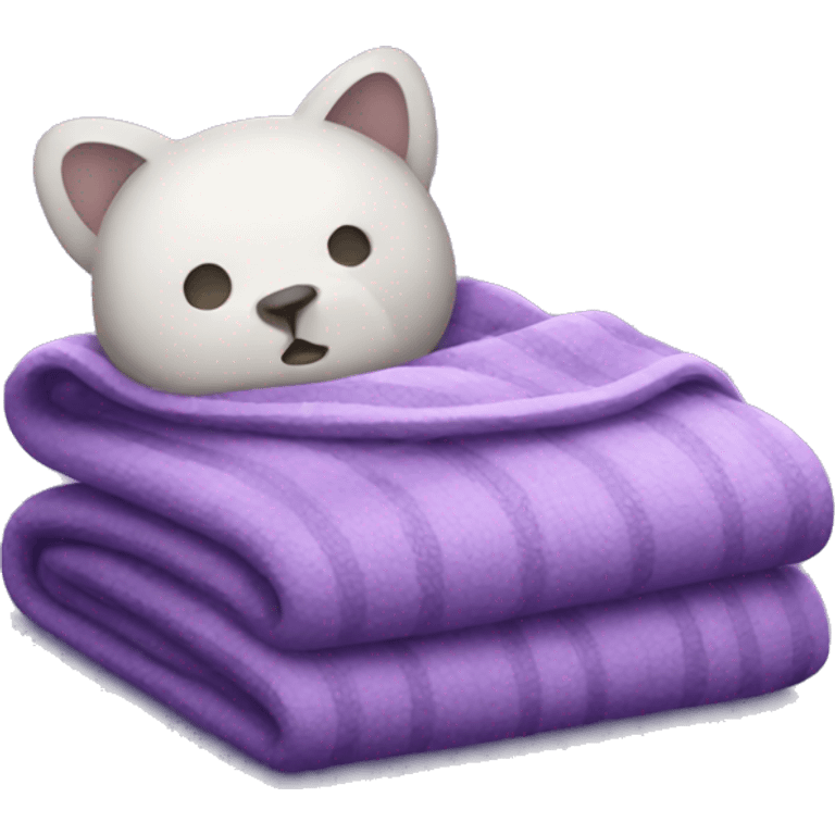 Cozy purple blanket emoji