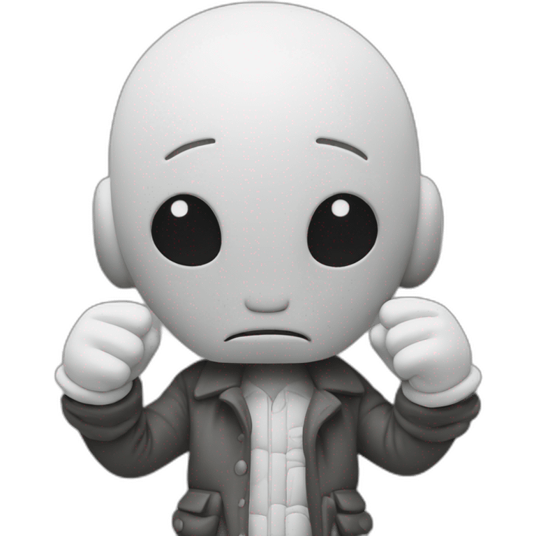 kaws figure white eyes emoji