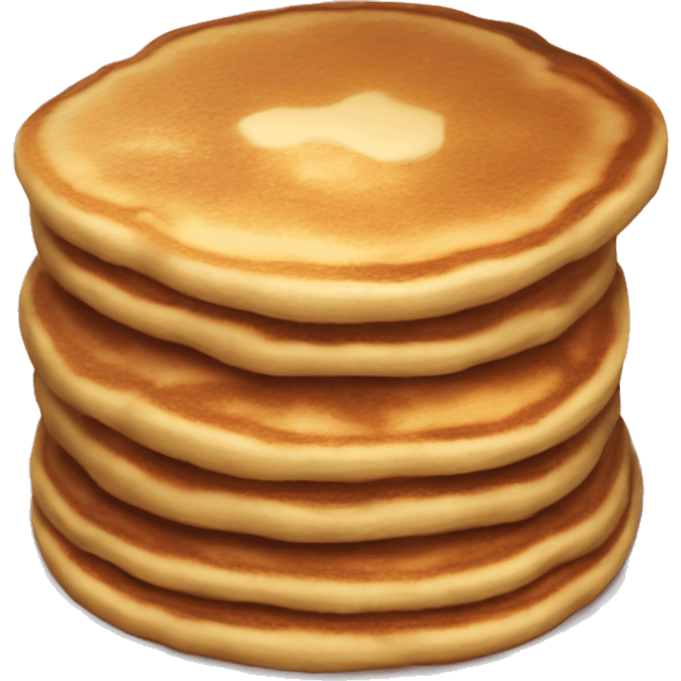 Fluffy pancake stack no toppings thick emoji