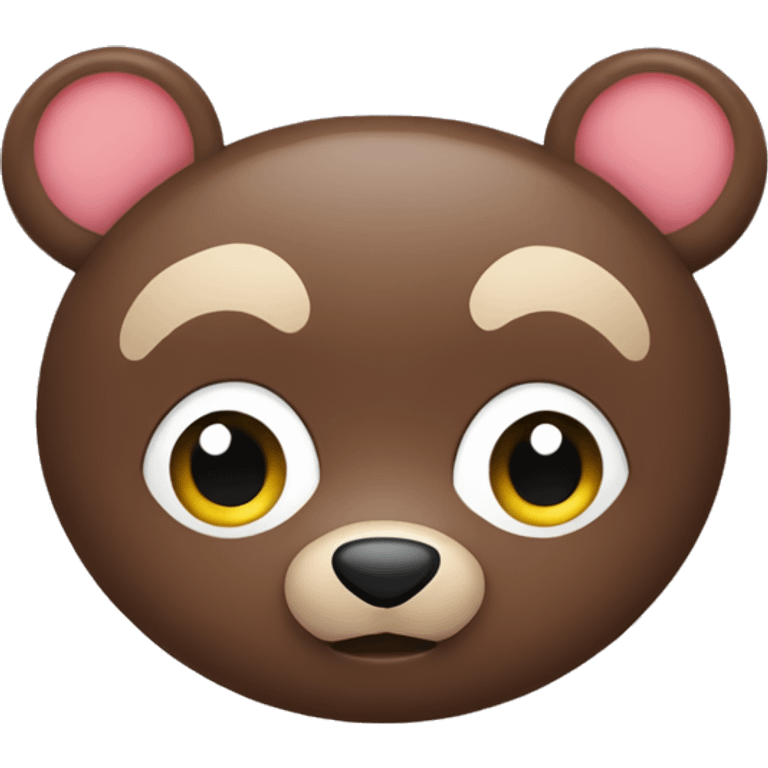 Oso y ojos de corazón  emoji