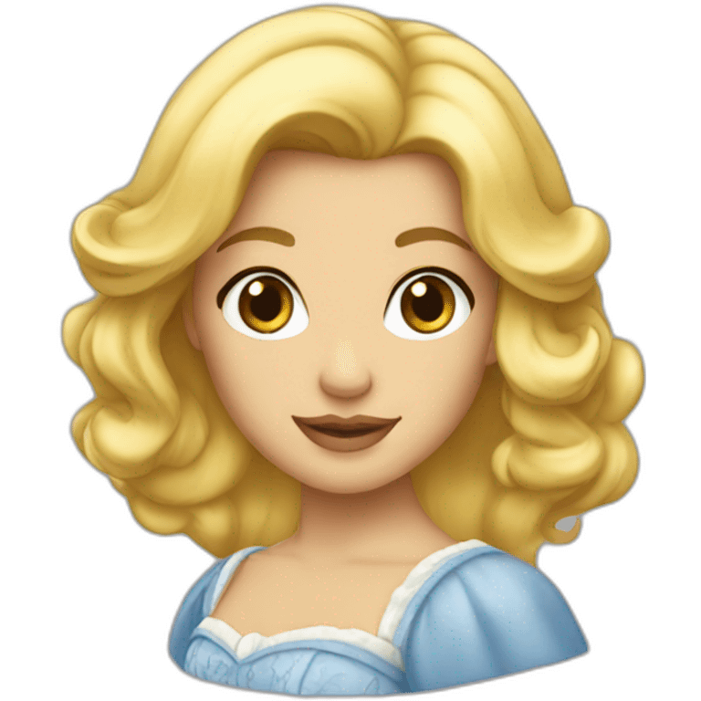 Fille blonde belle emoji