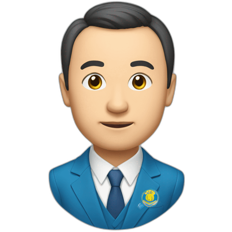 nazarbaev with NIS school logo emoji