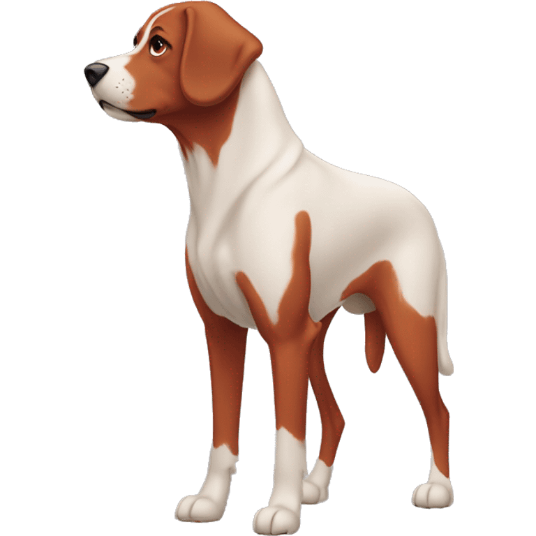 Crimson dog standing side view emoji