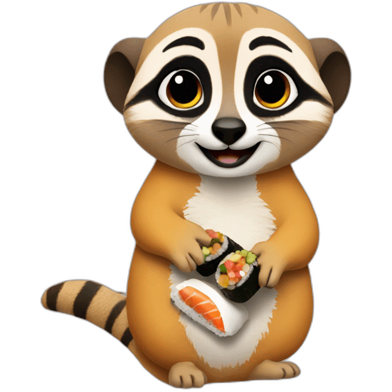 meerkat-with-sushi emoji