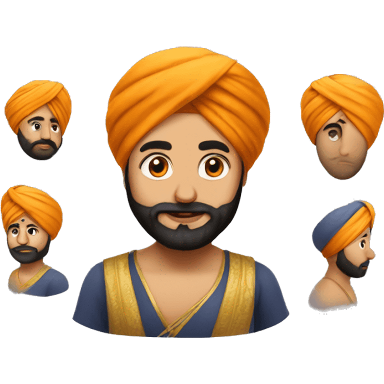 FULL EMOJI  OF SIKH IN ORMAL OUTFIT WITH TURBAN emoji