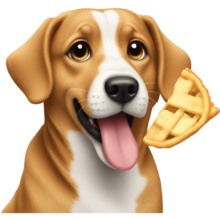 dog eating crisps  emoji