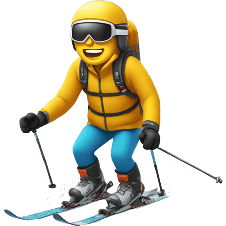 Ski Fahrer auf einem Schnee Berg  emoji