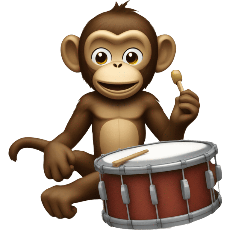 Cymbal-banging monkey toy emoji