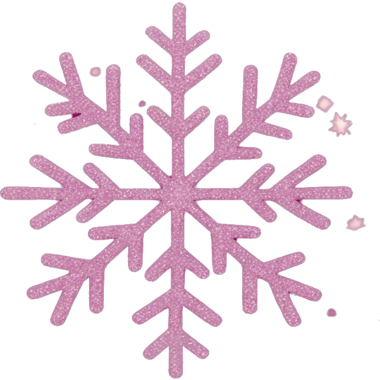 Burgundy glitter snowflake emoji