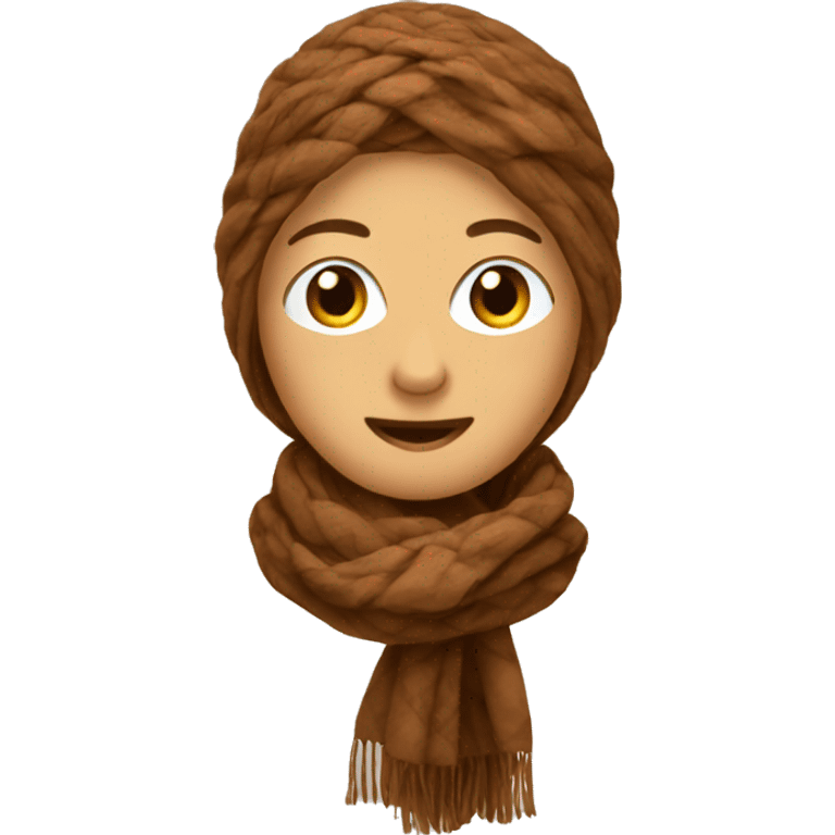 brown scarf emoji