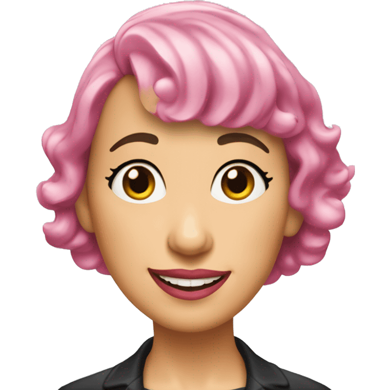 Didi conn Grease with pink hair emoji