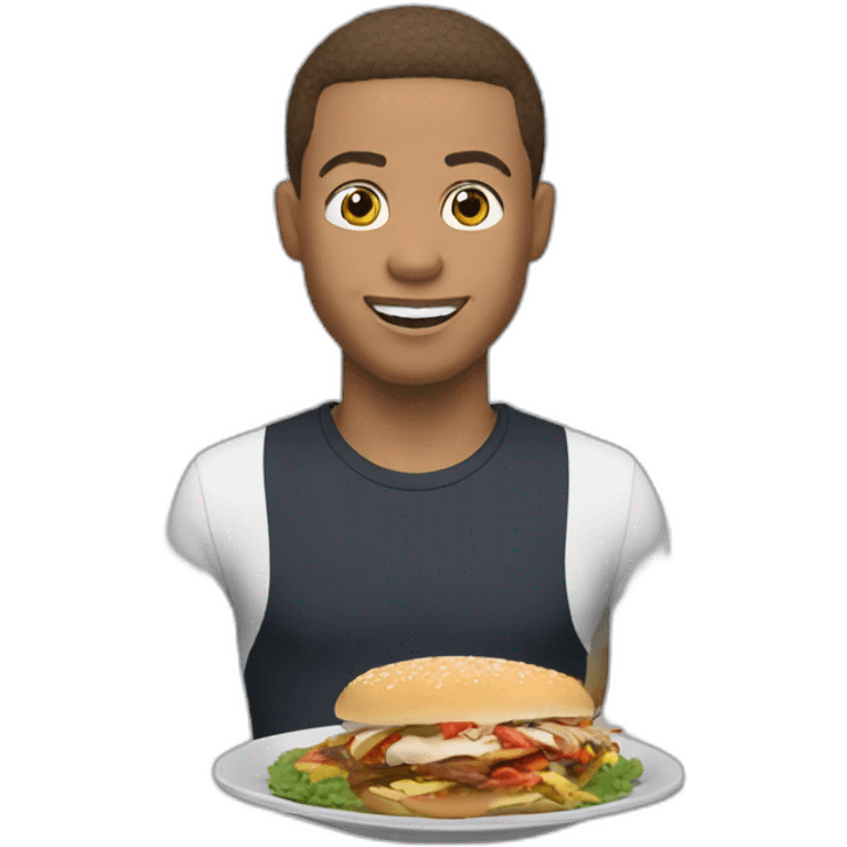 Mbappé qui mange un kebab emoji