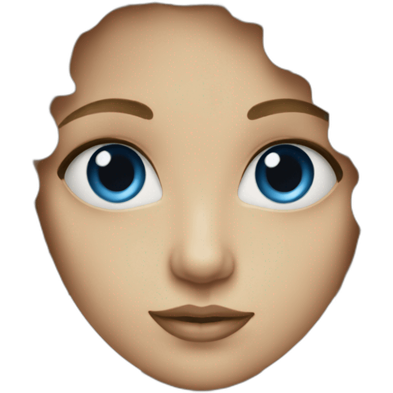 Female artist with blue eyes emoji