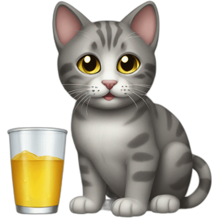 Cat drink watar emoji