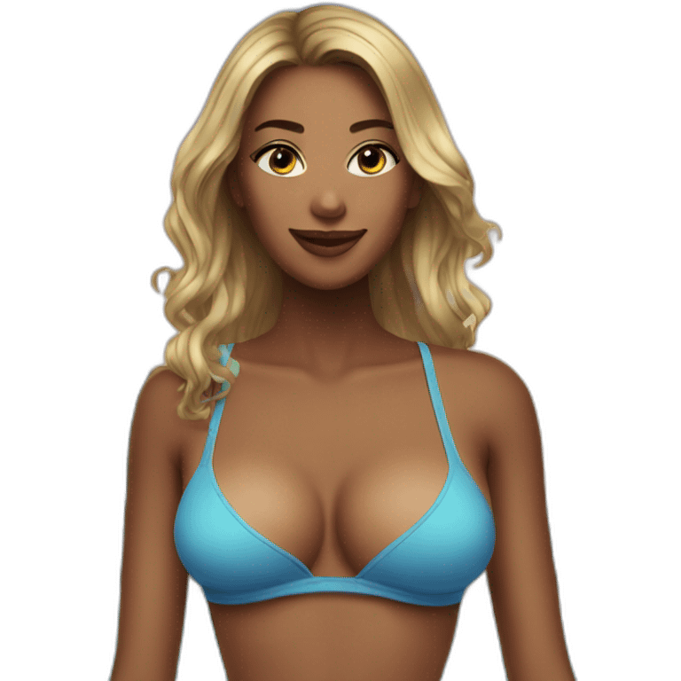 sexy gal in swimsuit emoji