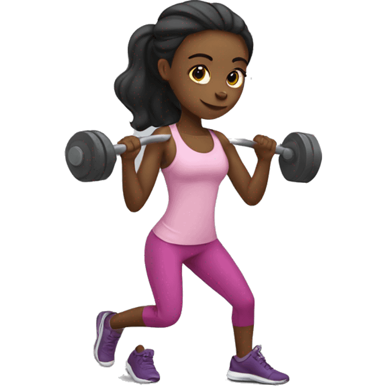 Girl working out emoji