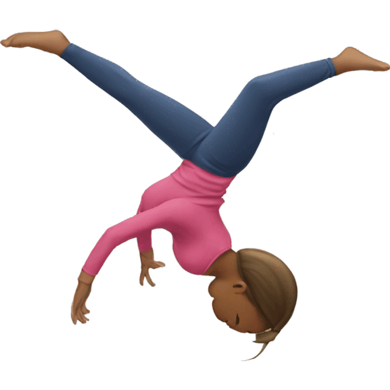 Girl doing a back flip  emoji