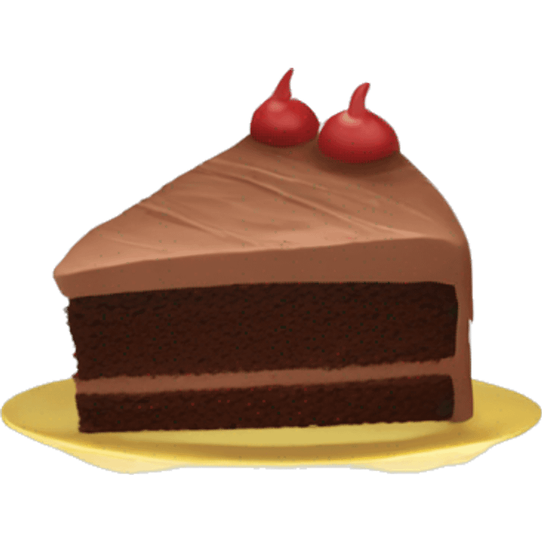 Chocolate cake ( slice ) emoji