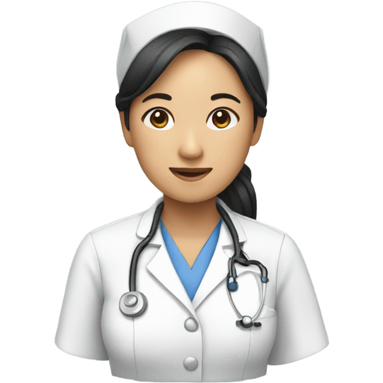 Asian nurse practitioner  emoji