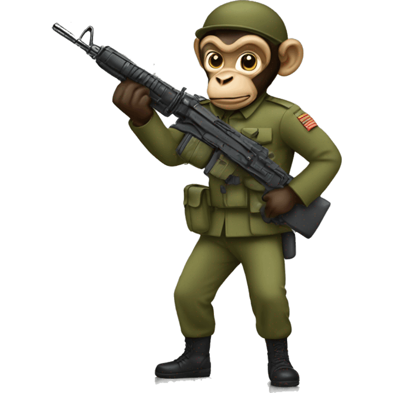 Monkey military soluting emoji