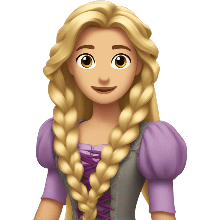 Rapunzel blanca y mujer emoji