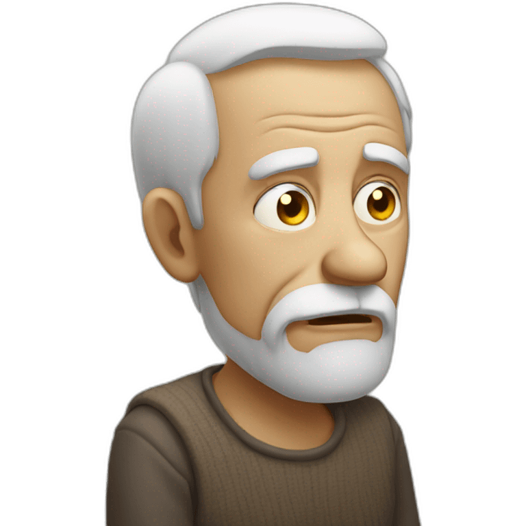 sad old man emoji