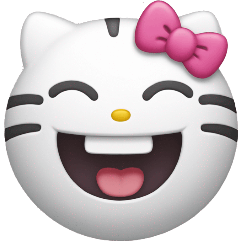 hello kitty laughinh emoji