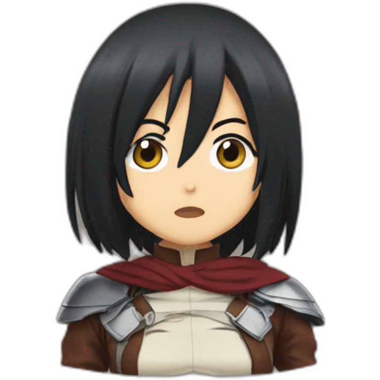 mikasa ackerman blow kiss emoji