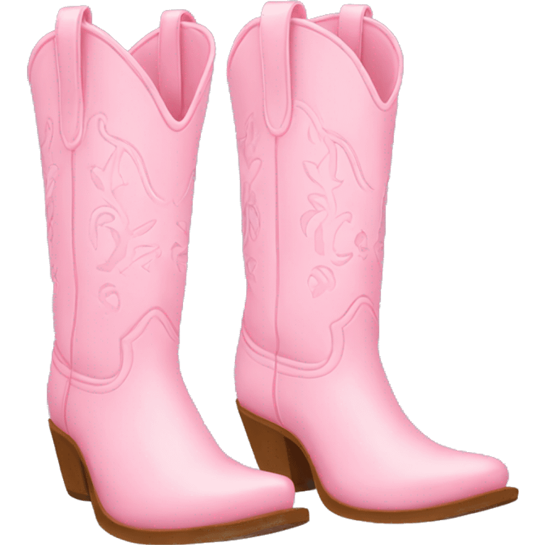 pastel pink cowgirl boots emoji