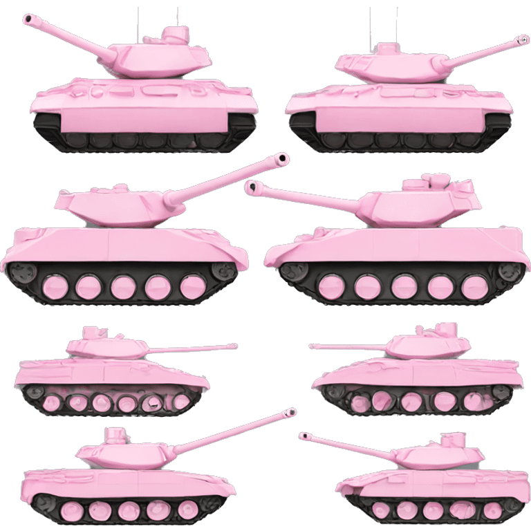 Light pink army tank emoji