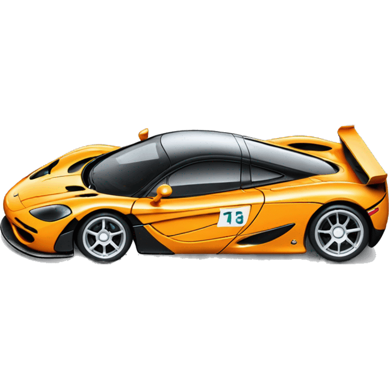 McLaren F1 car crossing the finish line emoji