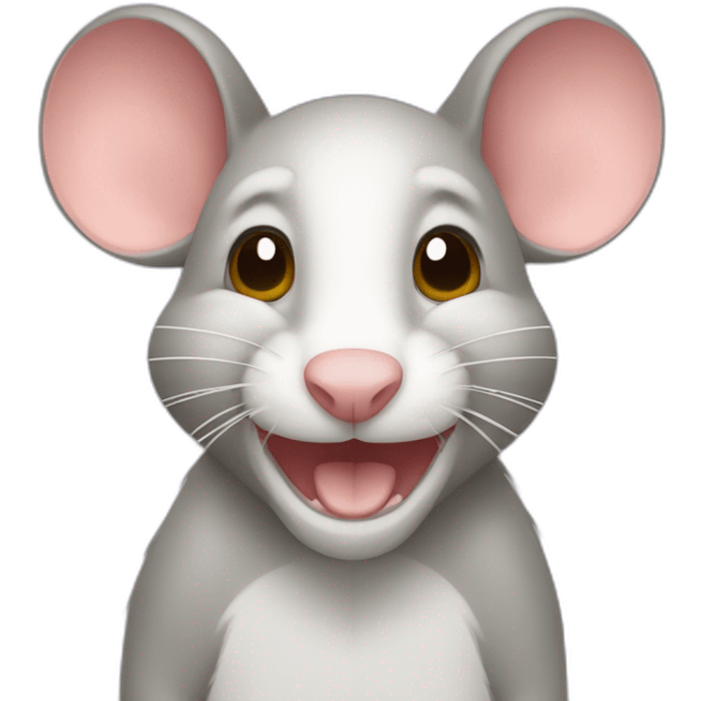 Rat avec des pièces emoji