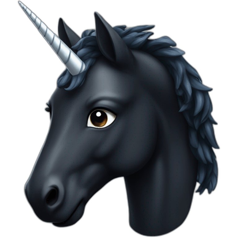 Black unicorn emoji