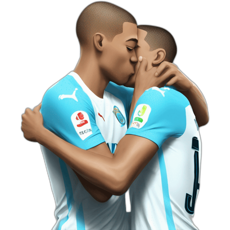 Mbappe kiss player of marseille emoji