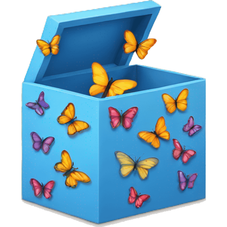 box with butterflies emoji