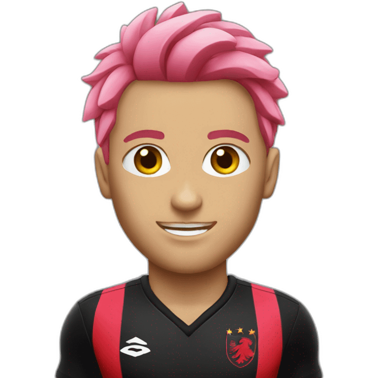 Albania national team with pink hair emoji