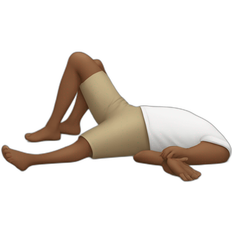 man laying on his back emoji