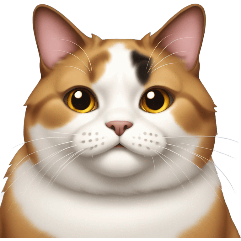 Huge fat calico cat emoji