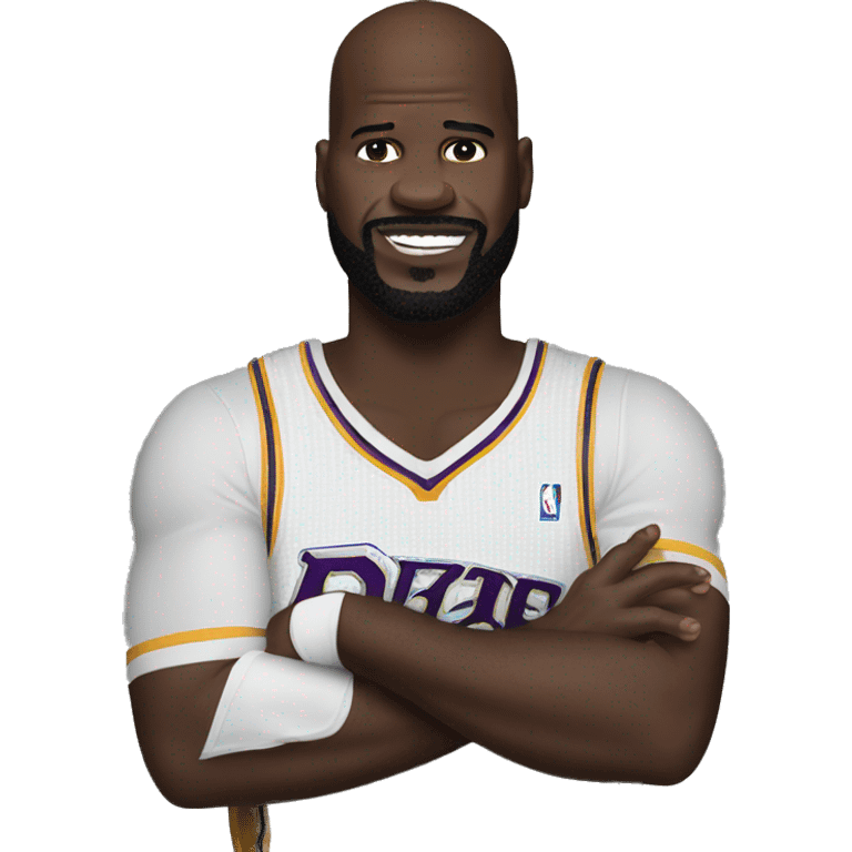 shaq o neal with a rim in his hands emoji