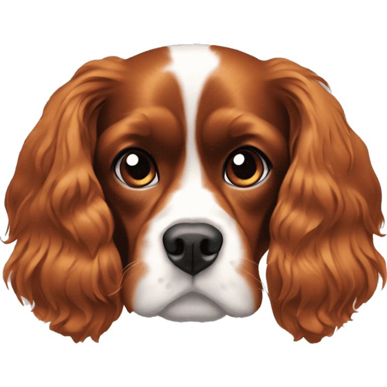 Cavalier King Charles Spaniel black dog with ginger eyebrows emoji