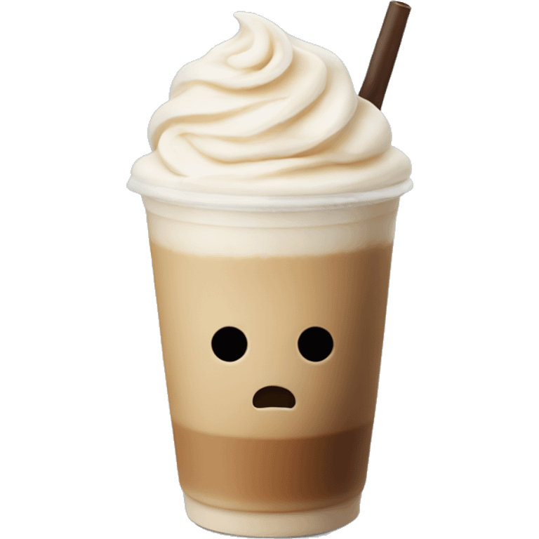 iced latte no face no cream  emoji