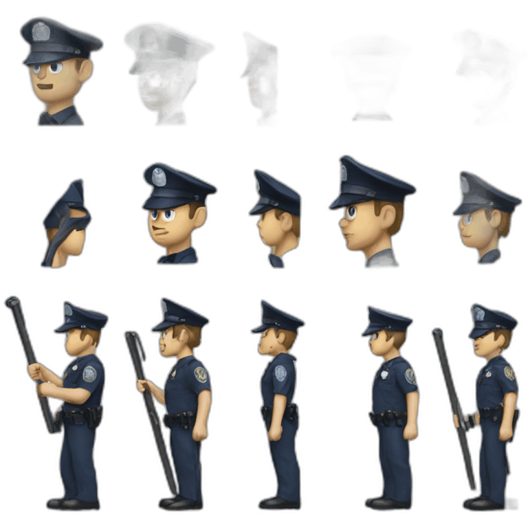 policeman with nightstick emoji