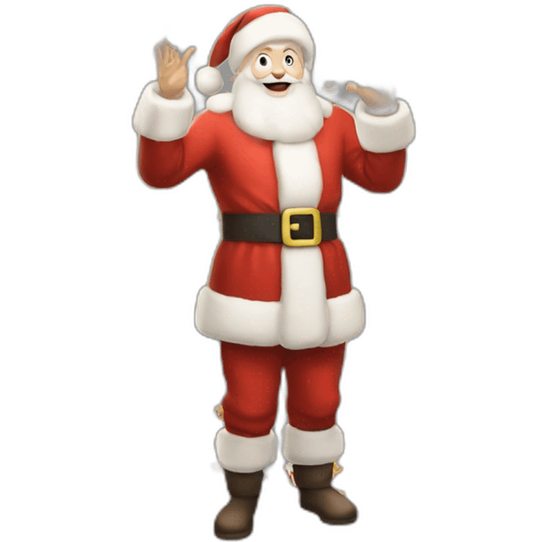 Full height Actively gesturing with hands pale skin Santa Claus emoji